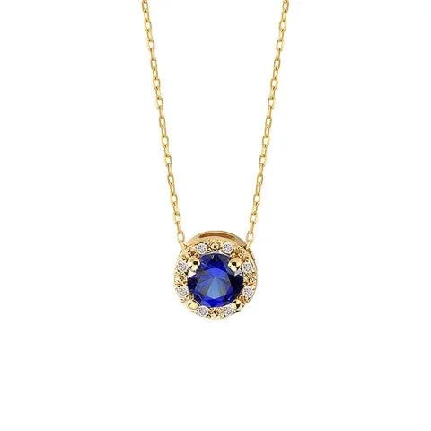 Златно колие със Sapphire