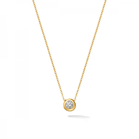 Златно колие с диамант