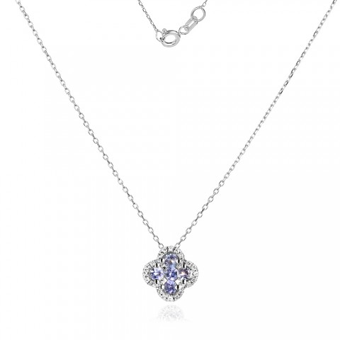 Колие с Диаманти и Танзанит Aura Clover