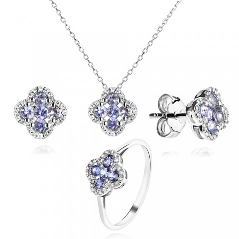 Колие с Диаманти и Танзанит Aura Clover