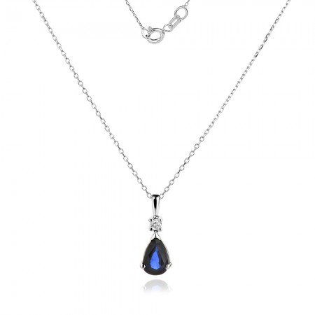 Колие с Диаманти и Сапфир Royal Blue