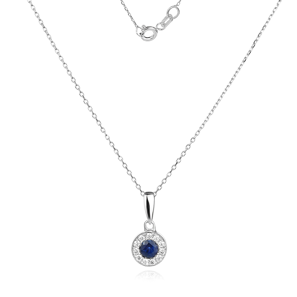 Колие с Диаманти и Сапфир Finesse