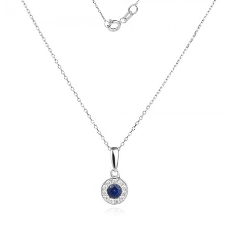 Колие с Диаманти и Сапфир Finesse