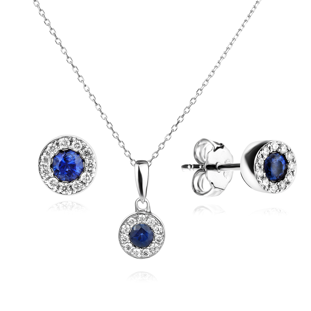 Колие с Диаманти и Сапфир Finesse