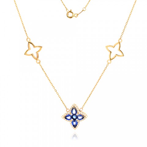 Колие с Диаманти и Сапфири Elizabeth