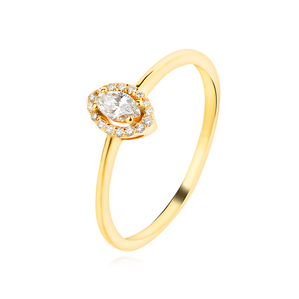 Годежен пръстен с диаманти Serenta