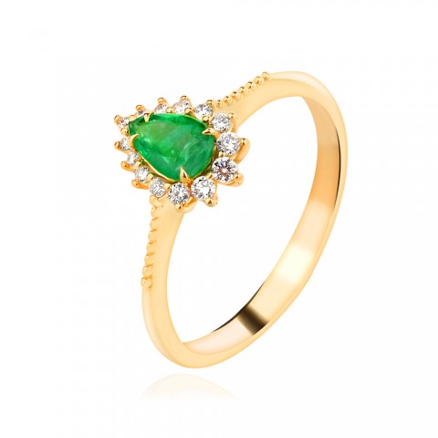 Годежен пръстен с диаманти Emerald