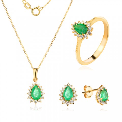 Годежен пръстен с диаманти Emerald