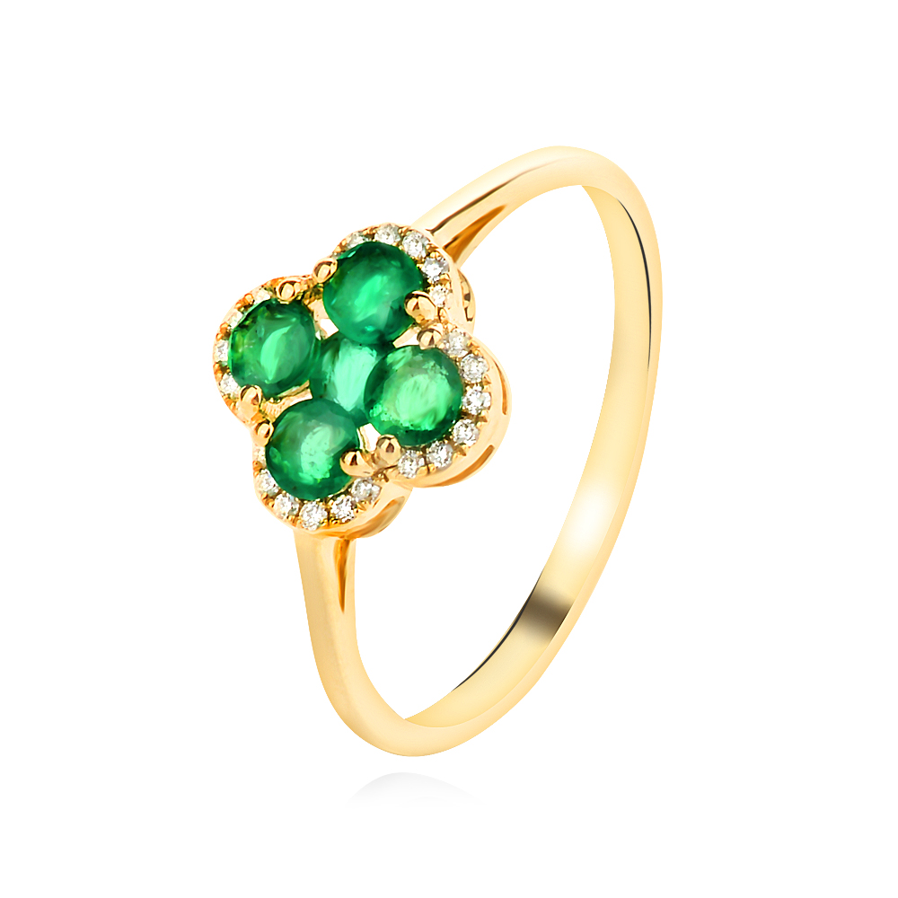 Пръстен с Диаманти Emerald Пръстен с Диаманти Emerald