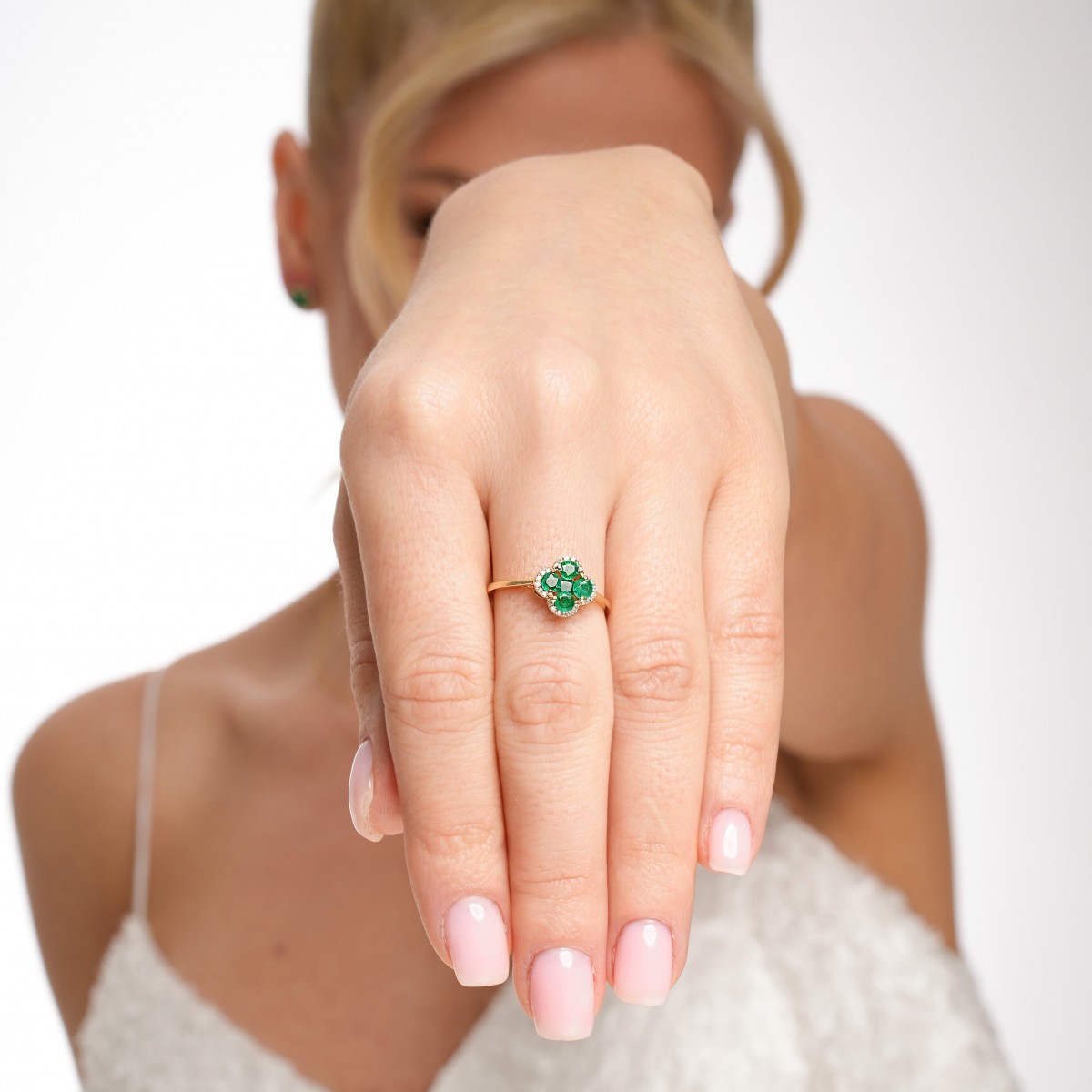 Пръстен с Диаманти Emerald Пръстен с Диаманти Emerald