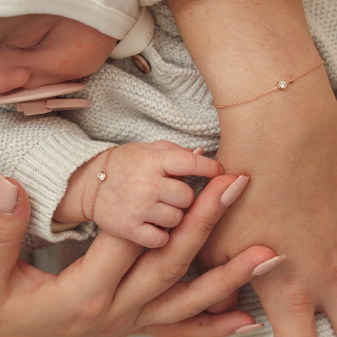 Комплект златни гривни Mommy & Me