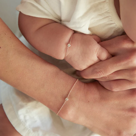 Комплект златни гривни Mama & Baby