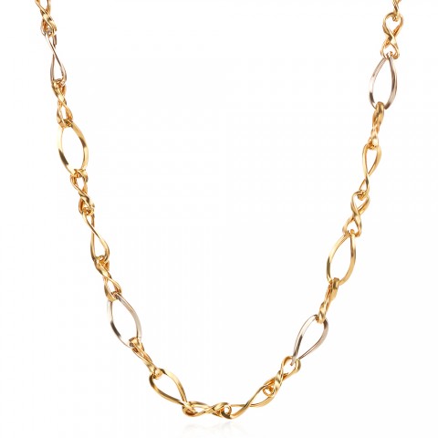 Златно колие Oval Infinity