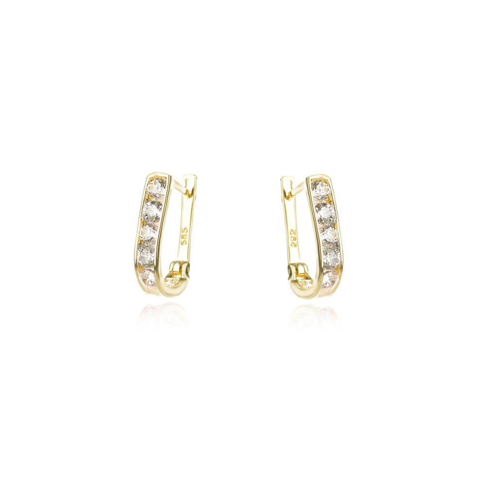 Златни детски обеци Whitey