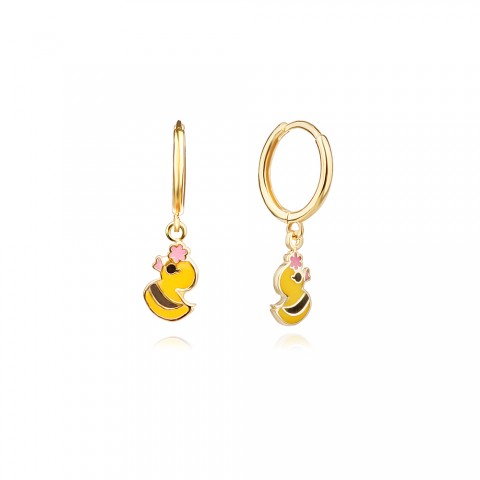 Златни детски обеци Tweety