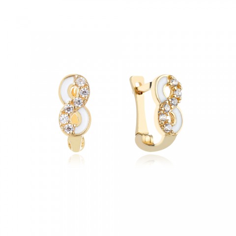 Златни детски обеци безкрайност