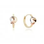 Златни детски обеци Triple Twist