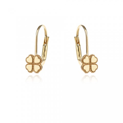 Златни детски обеци Детелинки