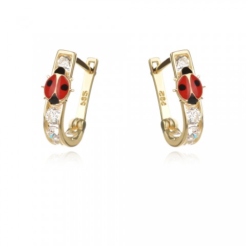 Златни детски обеци Калинки