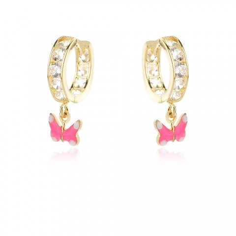 Златни детски обеци Пеперуди