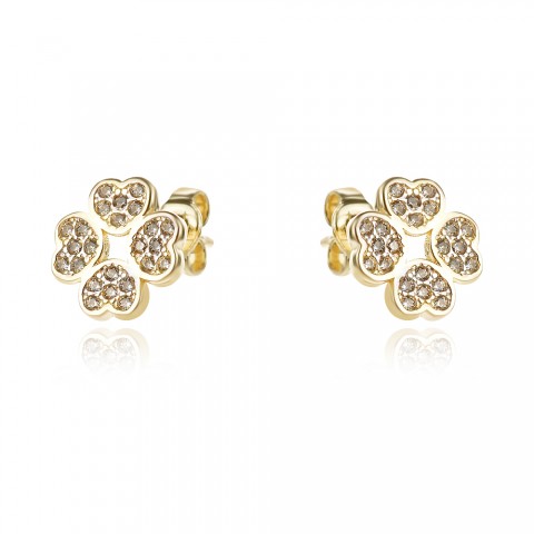 Златни детски обеци Сърчица