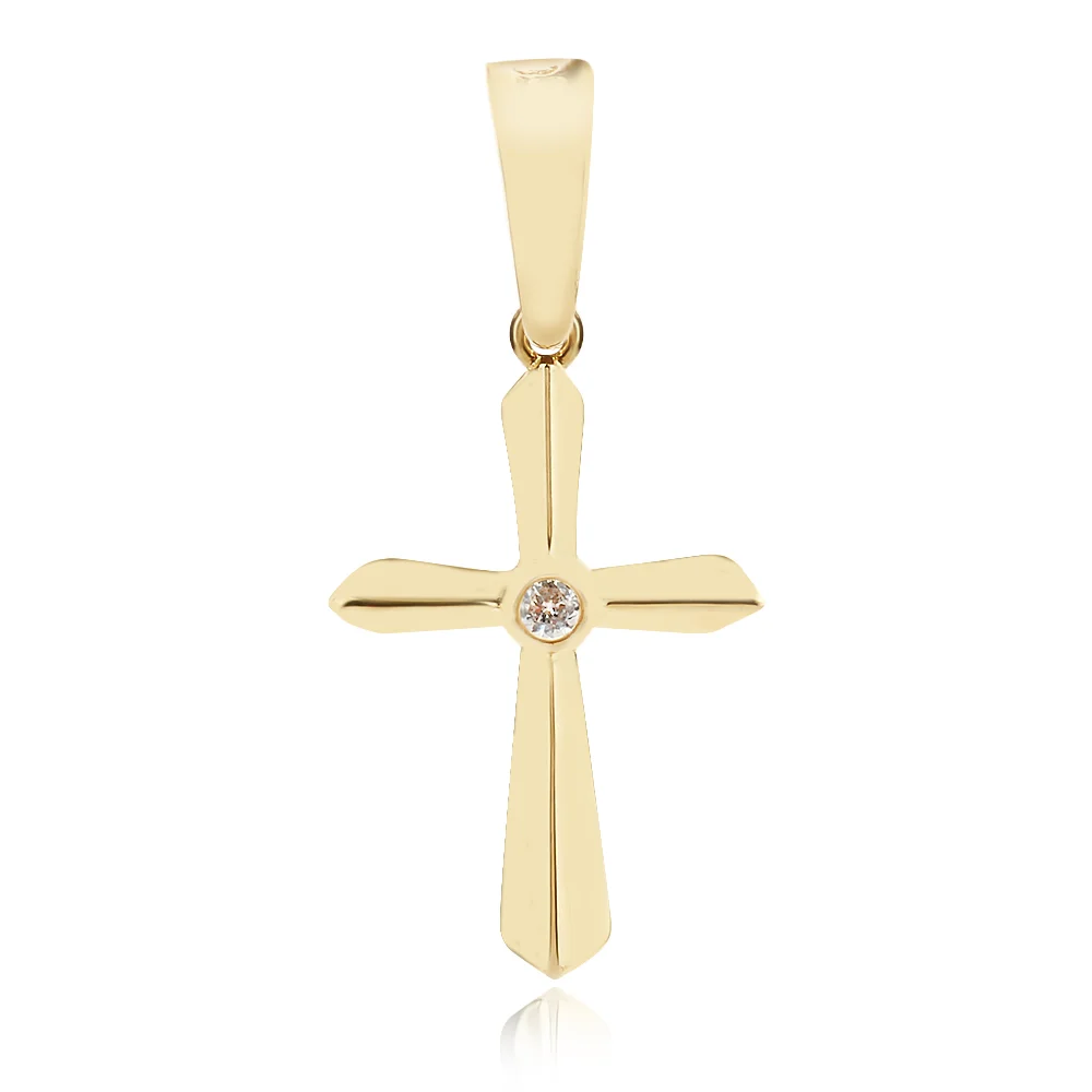 Златен медальон Holy Cross - МЕДАЛЬОНИ (Златни и сребърни бижута)