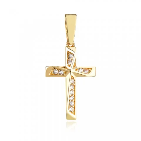 Златен медальон Shine Cross