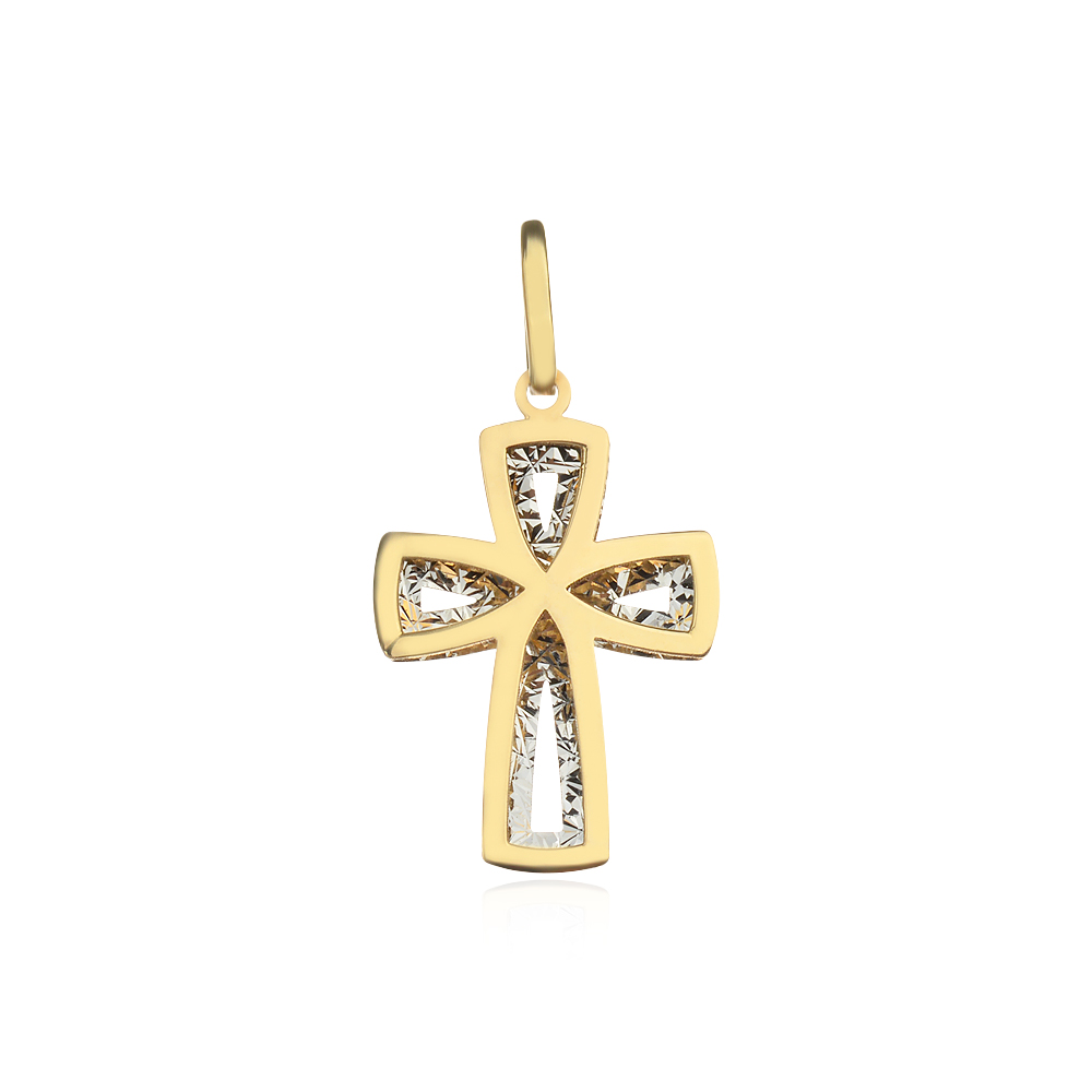 Златен медальон кръст Trentino