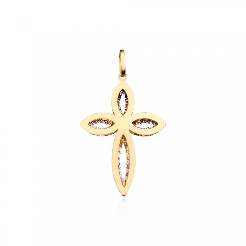 Златен медальон кръст Lior 