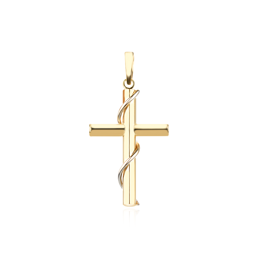 Златен медальон кръст Closimo