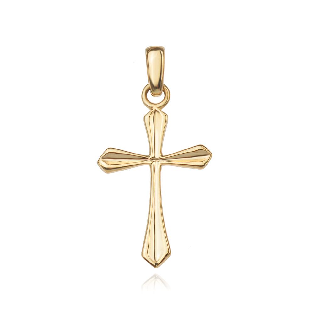Златен медальон кръст Raise