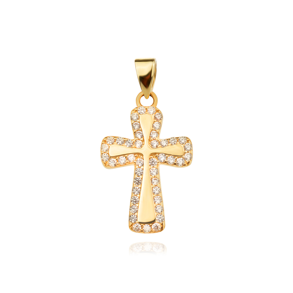 Златен медальон кръст Alia