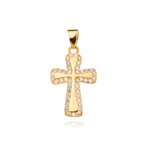 Златен медальон кръст Alessa