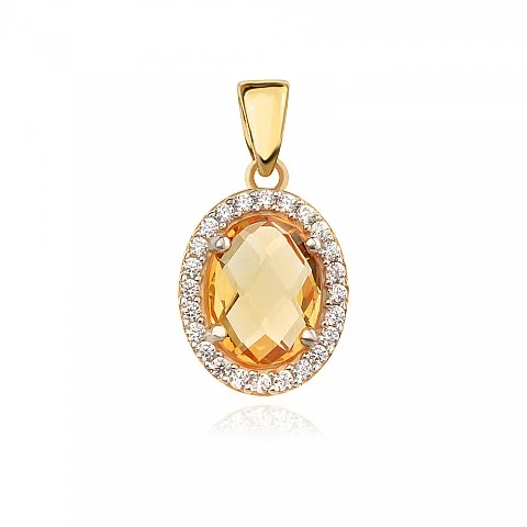Златен медальон Citrine Grace