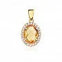 Златен медальон Citrine Grace