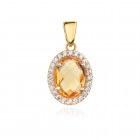 Златен медальон Citrine Grace