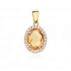 Златен медальон Citrine Grace