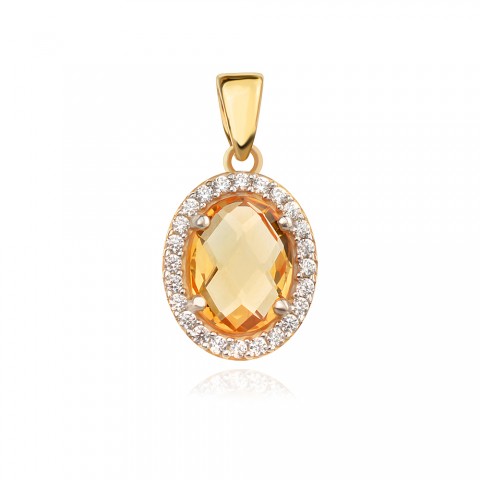 Златен медальон Citrine Grace