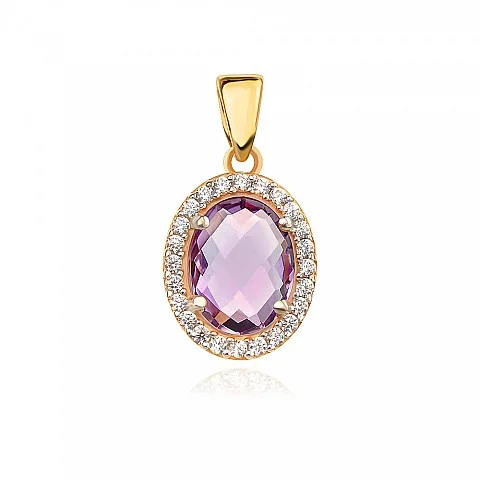Златен медальон Mystic Amethyst