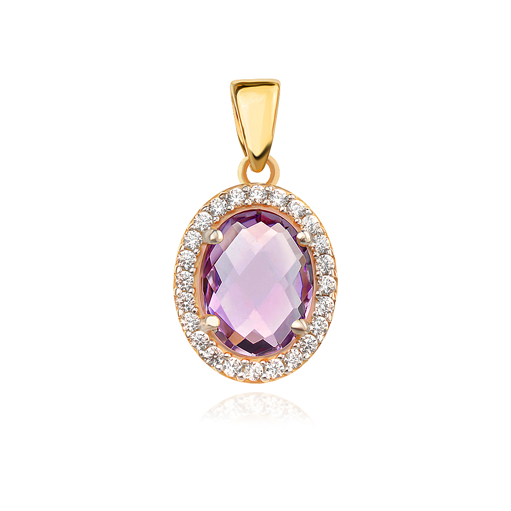 Златен медальон Amethyst