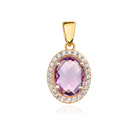 Златен медальон Mystic Amethyst