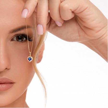 Златен медальон Ocean Blue