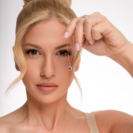 Златен медальон Ocean Blue