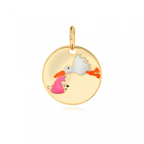 Златен медальон New born