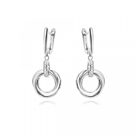 Сребърни обеци Circle
