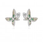 Сребърни обеци Luxury Butterflies