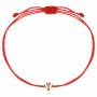 Гривна с червен конец и златен елемент Сърце