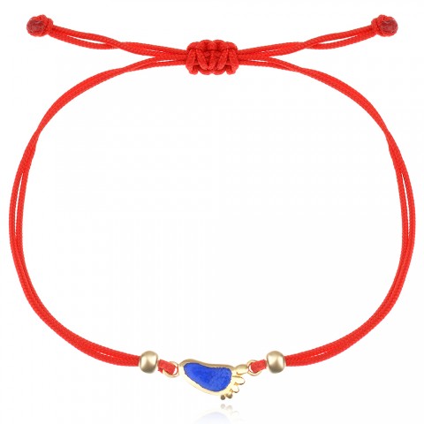 Гривна с червен конец и златен елемент Baby Boy Step