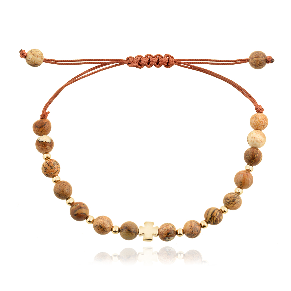 Гривна с конец и златно кръстче