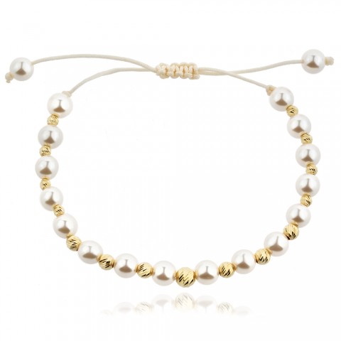 Гривна с конец и златни топчета